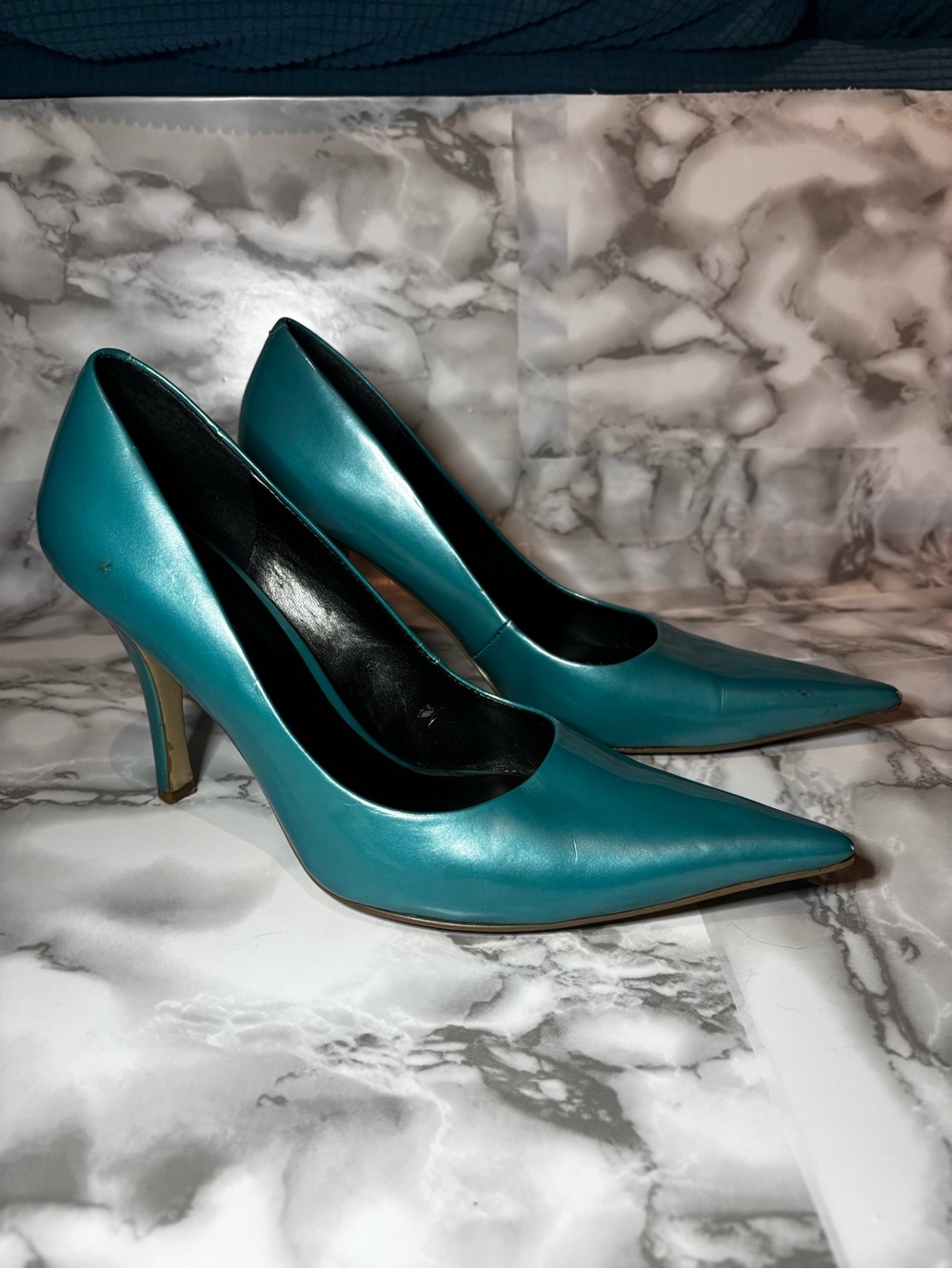Nine West Women's Teal Pointed Toe High Heels